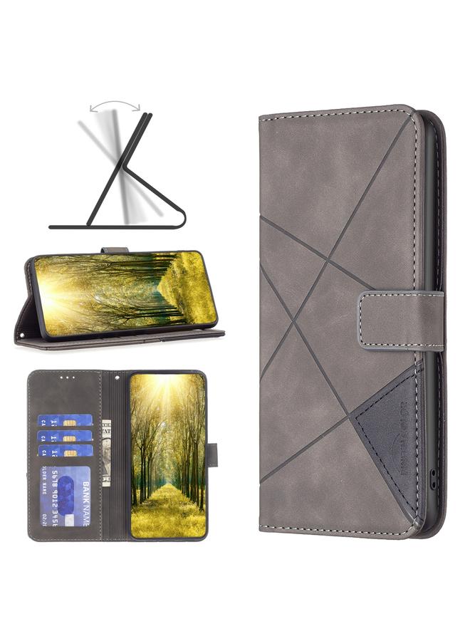 S-TOP Case For Motorola Moto G51 5G Rhombus Texture Magnetic Buckle Horizontal Flip Leather Phone Case - Image 1