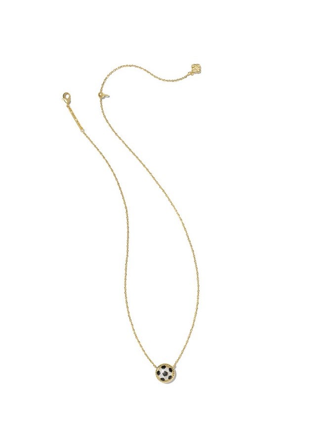 Kendra Scott Kendra Scott Soccer 14k Gold-Plated Short Pendant Necklace in Ivory Mother of Pearl, Fashion Jewelry for Women  - Image 2