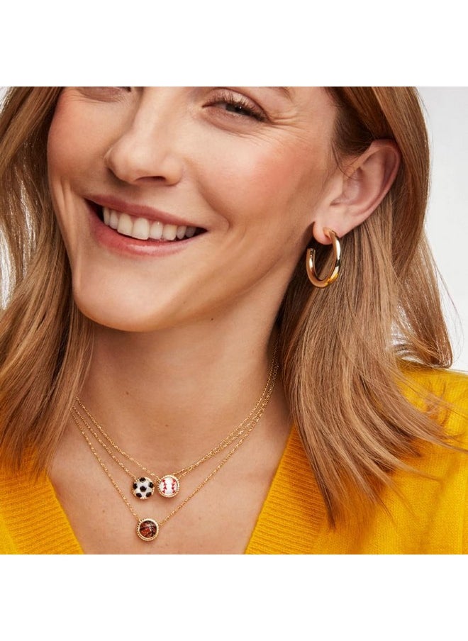Kendra Scott Kendra Scott Soccer 14k Gold-Plated Short Pendant Necklace in Ivory Mother of Pearl, Fashion Jewelry for Women  - Image 5