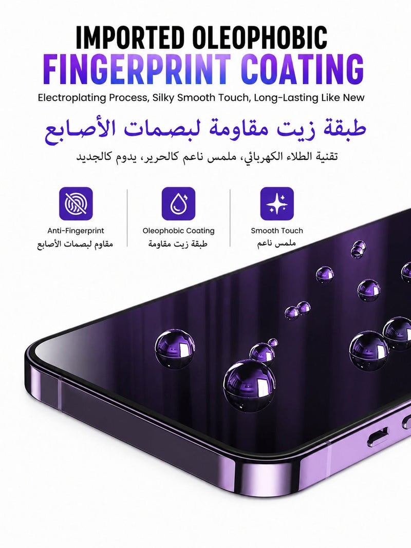0.2mm Ultra-Thin HD Full Coverage Tempered Glass Screen Protector for iPhone 16 Pro, 16 Pro Max, 17 Pro, 17 Pro Max - Image 4