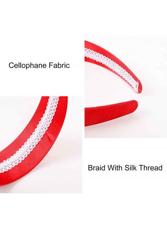 Ivyu Red Headband for Women 70s Headband Wide Thick Headbands Girls Halloween Satin Headbands for Adults Girls 60s headband Hard Head Bands - Image 4