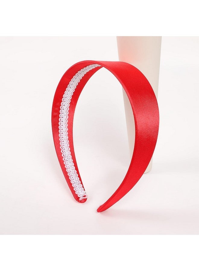 Ivyu Red Headband for Women 70s Headband Wide Thick Headbands Girls Halloween Satin Headbands for Adults Girls 60s headband Hard Head Bands - Image 3