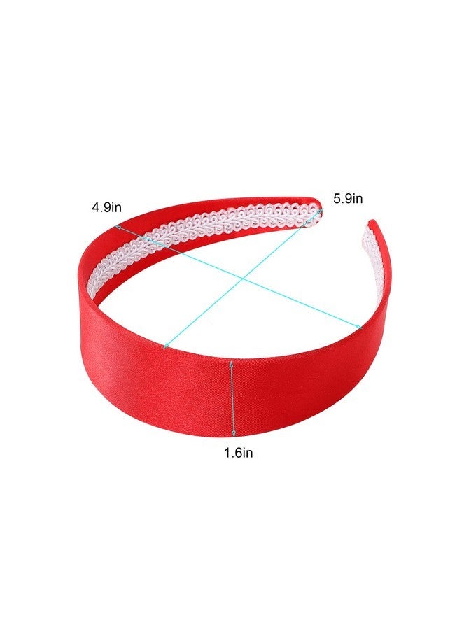 Ivyu Red Headband for Women 70s Headband Wide Thick Headbands Girls Halloween Satin Headbands for Adults Girls 60s headband Hard Head Bands - Image 2