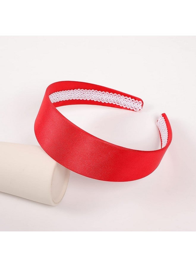 Ivyu Red Headband for Women 70s Headband Wide Thick Headbands Girls Halloween Satin Headbands for Adults Girls 60s headband Hard Head Bands - Image 5