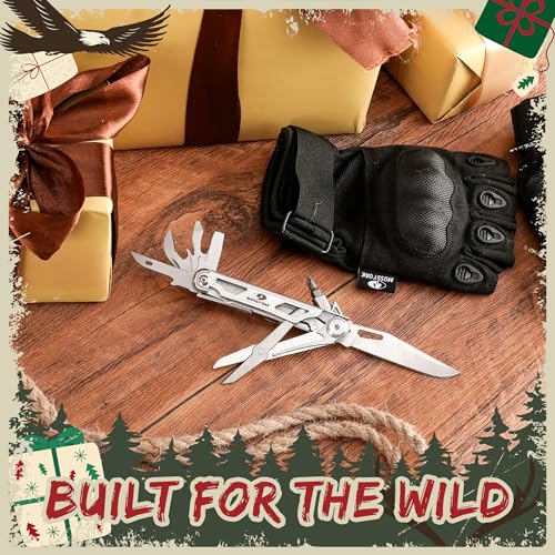 Mossy Oak 12-in-1 Multitool Pocket Knife with Pouch, Stainless Steel Multitool Knife with Clip, Survival Tools with Scissors, Bottle Opener, Wire Stripper, Glass Breaker, Screwdriver - Image 2
