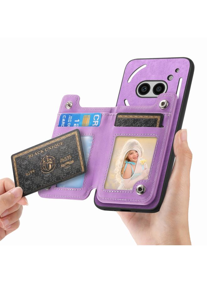S-TOP Case For Nothing CMF Phone 1 Retro MagSafe Zipper Wallet Card Bag Back Phone Case - Image 4