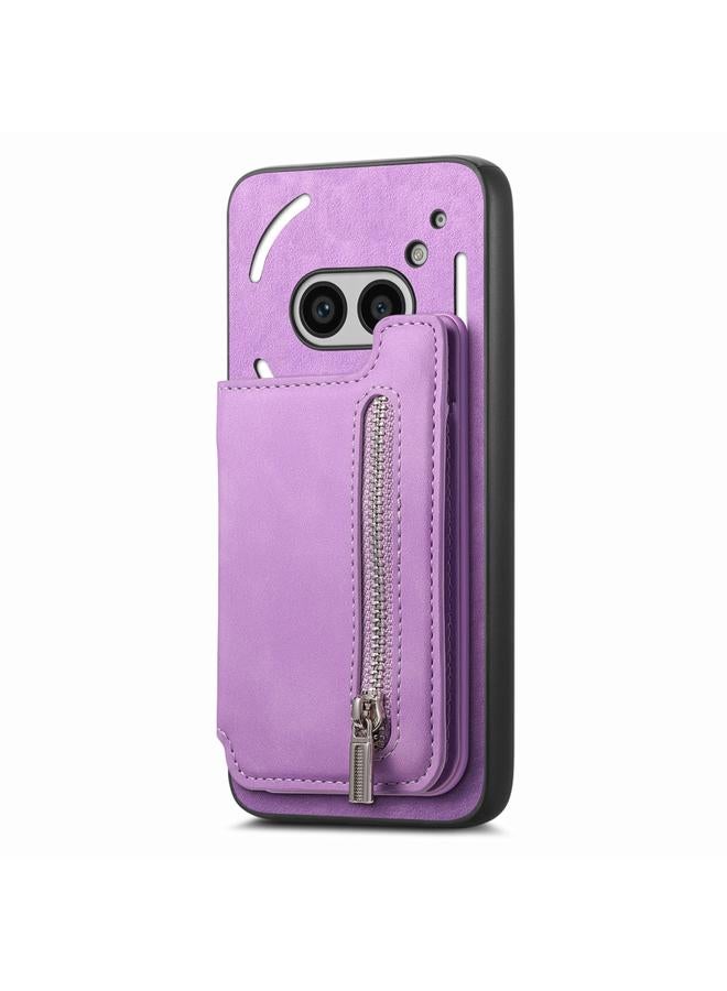 S-TOP Case For Nothing CMF Phone 1 Retro MagSafe Zipper Wallet Card Bag Back Phone Case - Image 2