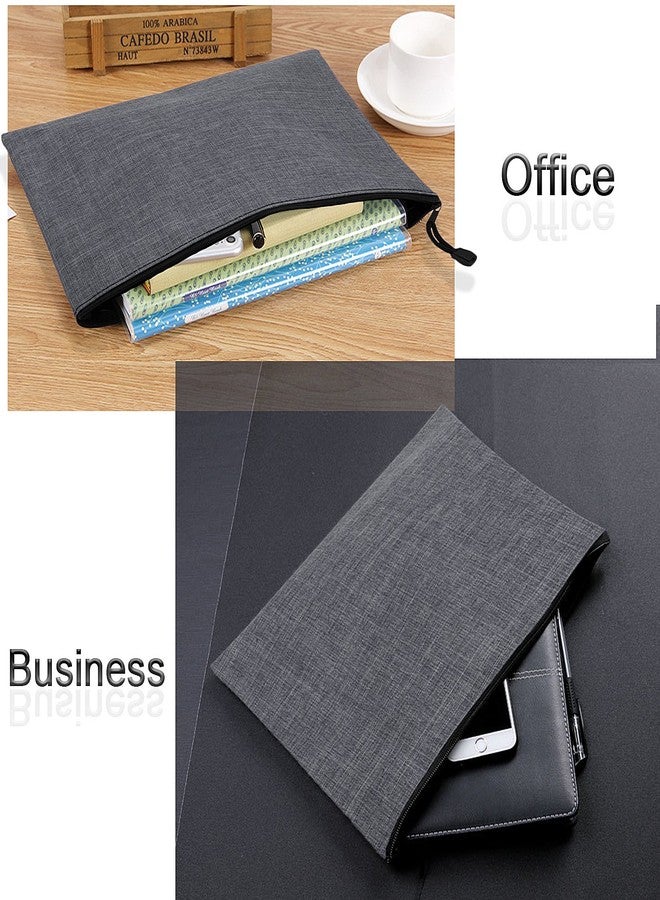 ADVcer 5 Pack Canvas Zipper Tool Bag Set - 5 Sizes B4 A4 B5 A5 B6, Heavy Duty Waterproof Multipurpose Utility Multi Tool Storage Pouch Case for Organizing & Sorting Household Tools, Spare Parts (Gray) - Image 5