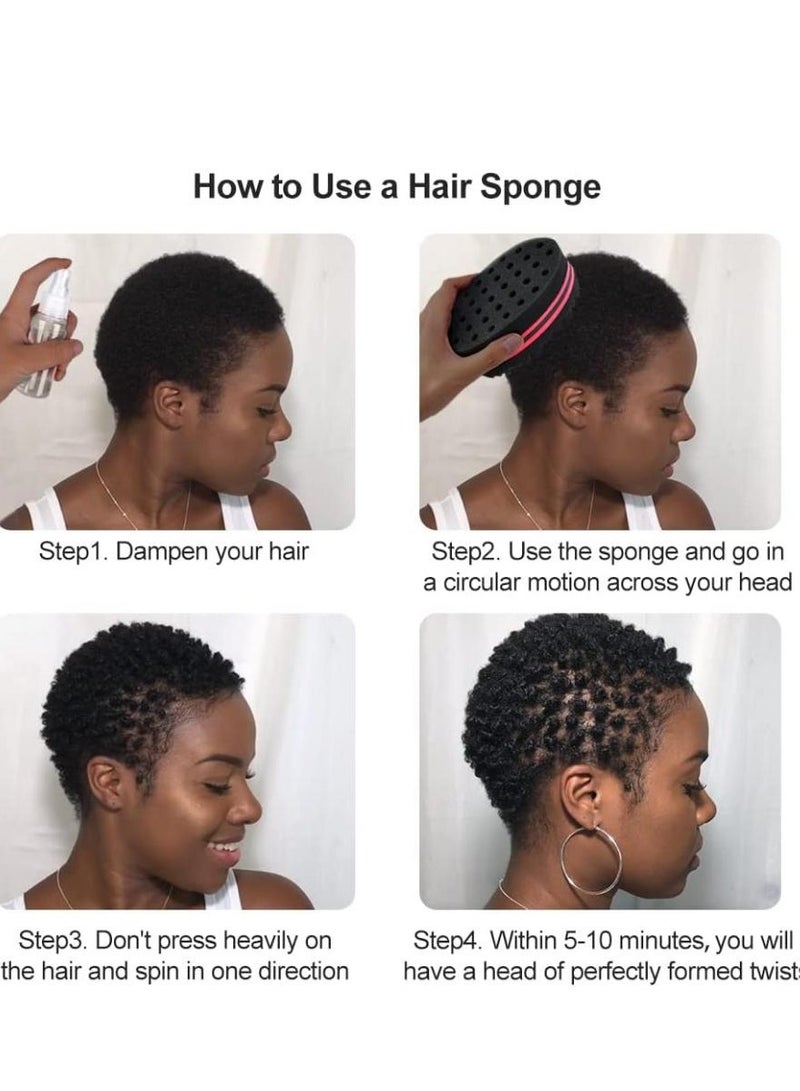 Dynamix Twist Hair Sponge Barber Hair Brush Sponge Styling Tool For Afro Curl Coils Dreadlocks - Image 3