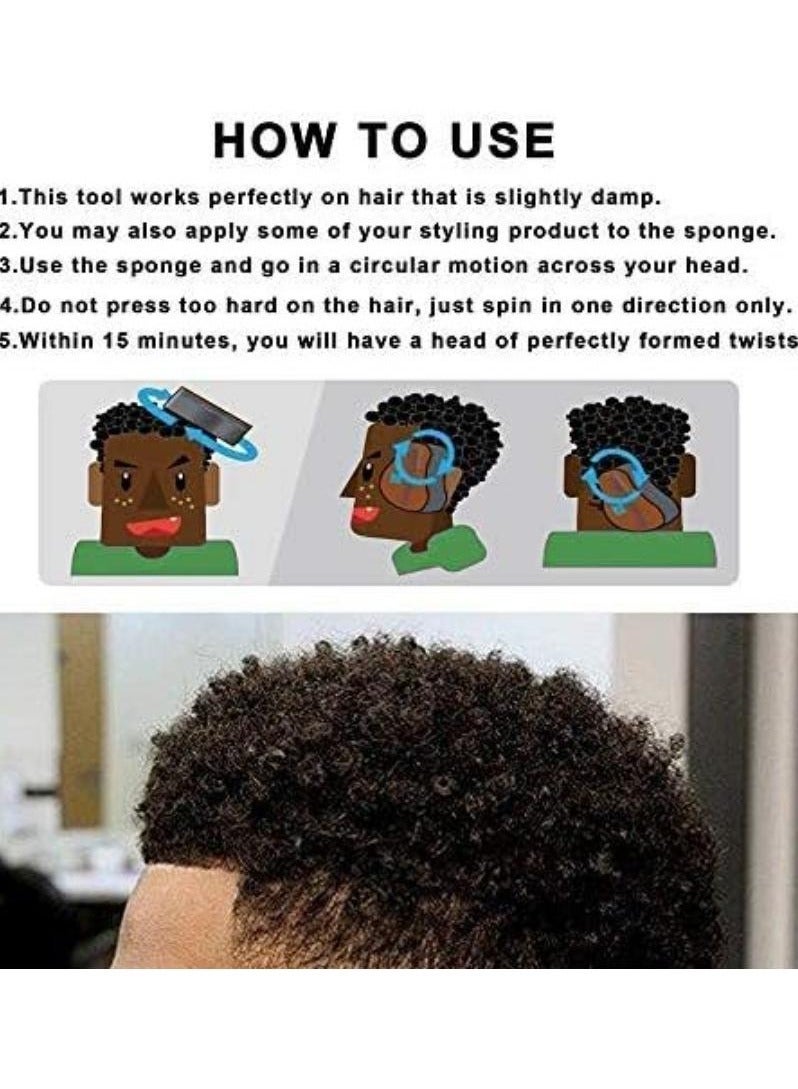 Dynamix Twist Hair Sponge Barber Hair Brush Sponge Styling Tool For Afro Curl Coils Dreadlocks - Image 4