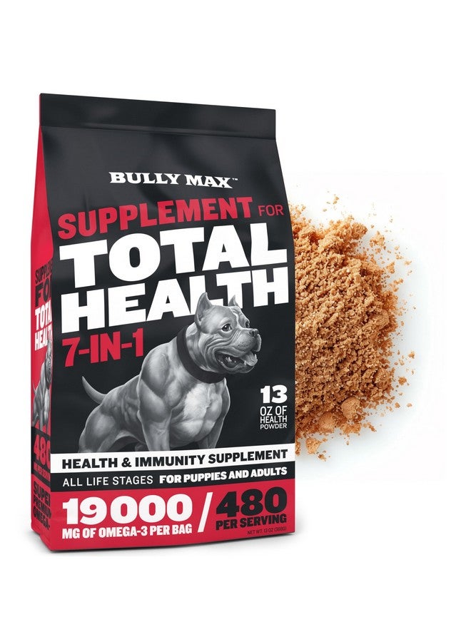 بولي ماكس مسحوق بولي ماكس متعدد الفيتامينات ٧ في ١ لصحة ومناعة الكلاب - مكملات غذائية غنية بفيتامينات أوميجا ٣ لصحة الجهاز المناعي والقلب والجهاز الهضمي والمفاصل - فيتامينات للجراء والكلاب البالغة لجميع السلالات، عبوة ١٣ أونصة - Image 1