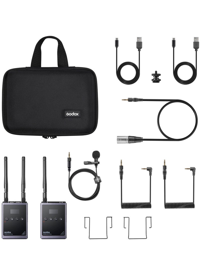 Godox Godox WMicS1 Pro Kit 1 Camera-Mount Wireless Omni Lavalier Microphone System (514 to 596 MHz)  - Image 4