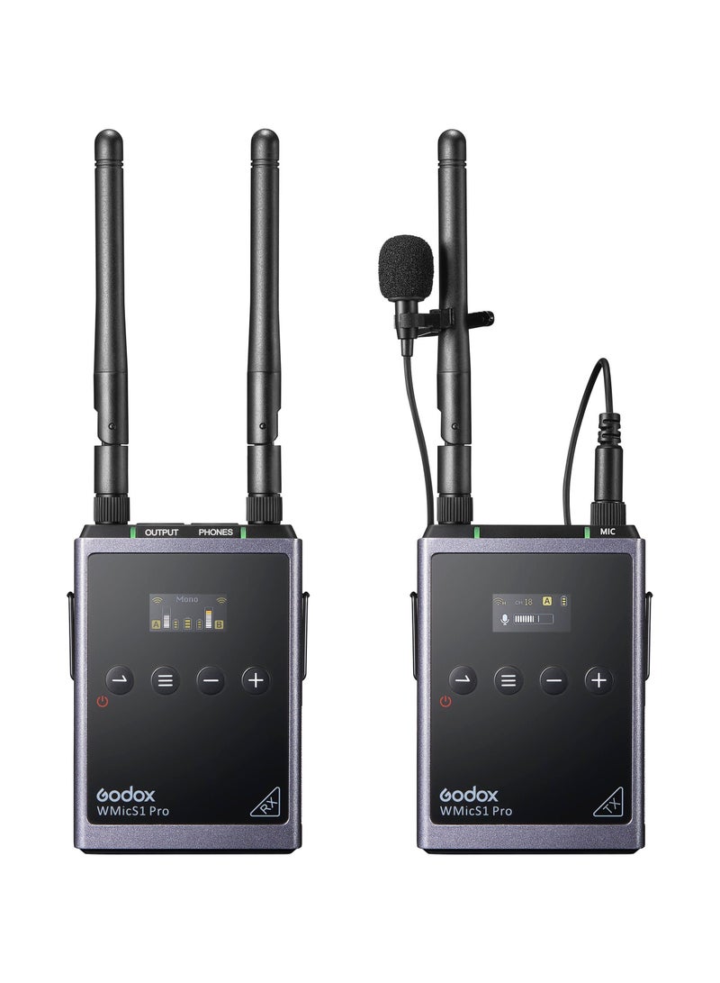 Godox Godox WMicS1 Pro Kit 1 Camera-Mount Wireless Omni Lavalier Microphone System (514 to 596 MHz)  - Image 1