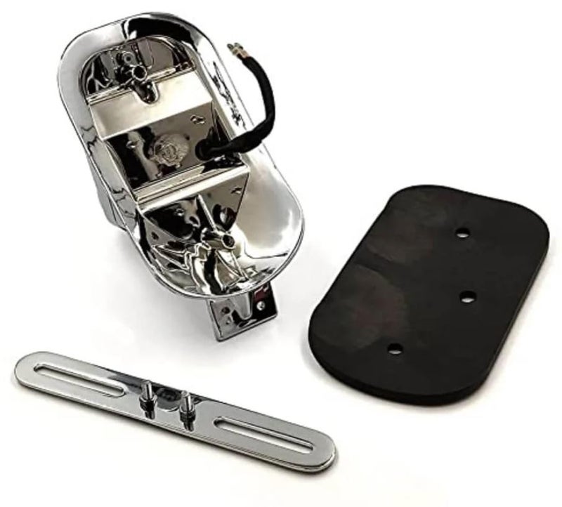 Taç Motorcycle Skull Tail Light, Rear Brake Stop Lamp (Chrome) - Image 2