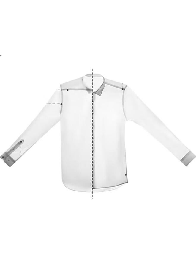 ROMON Men'S Long Sleeve Bamboo Fiber Slim Fit Elastic Men'S Professional Formal Shirt Cs169 White L - Image 1