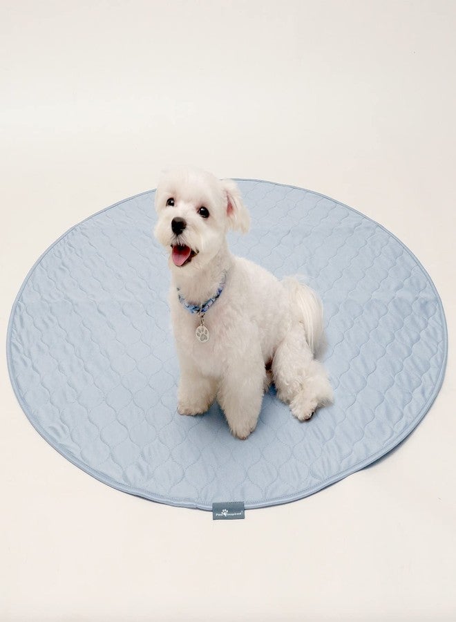 Paw Inspired Round Washable Pee Pads for Dogs (2 Pack), Reusable Puppy Pads for Potty Training, Whelping, Waterproof Mat, Leakproof, Non-Slip Liners (36 Inch, Pack of 2) - Image 5