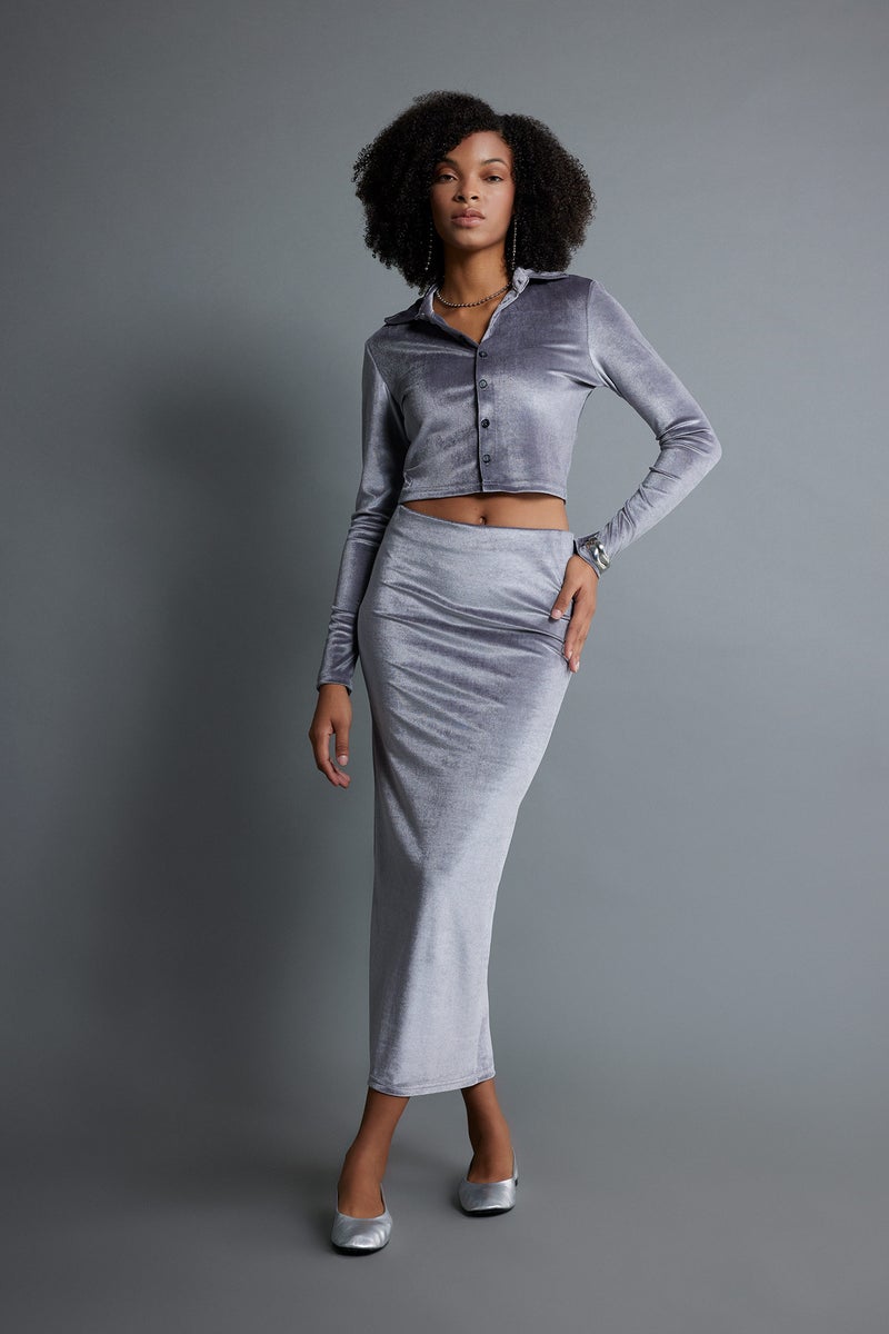DeFacto Woman Pencil Skirt Maxi Knitted Skirt  - Image 1