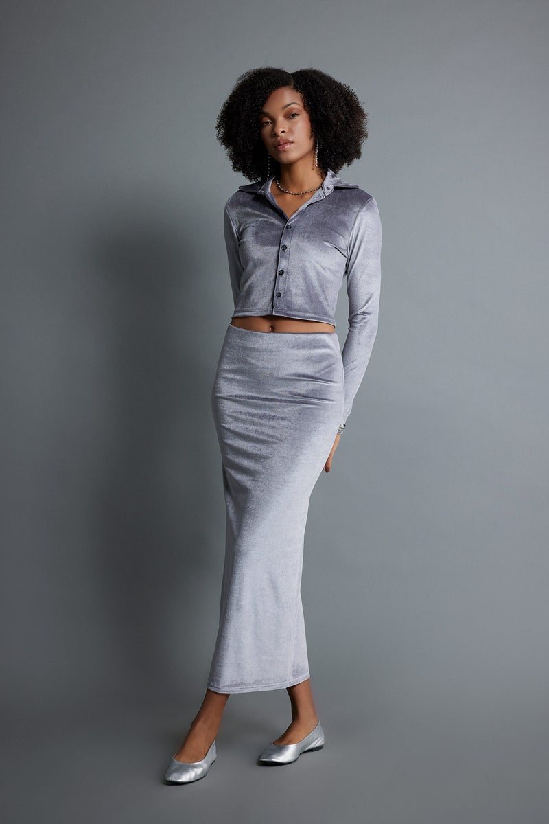DeFacto Woman Pencil Skirt Maxi Knitted Skirt  - Image 5
