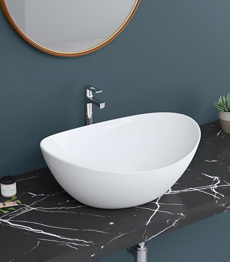 SYON Syon CADIZ Premium Ceramic Table Top Wash Basin 18 inch x 122 inch  - Image 1