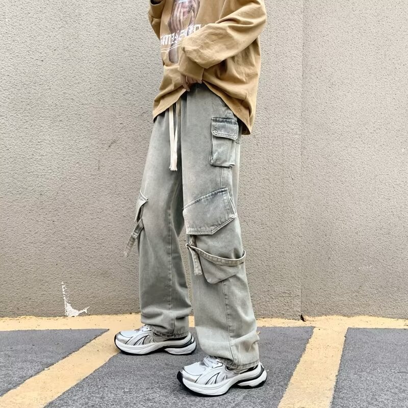 Unisex Classic Denim Jeans Loose Fit Daily Outdoor Wear - Image 4