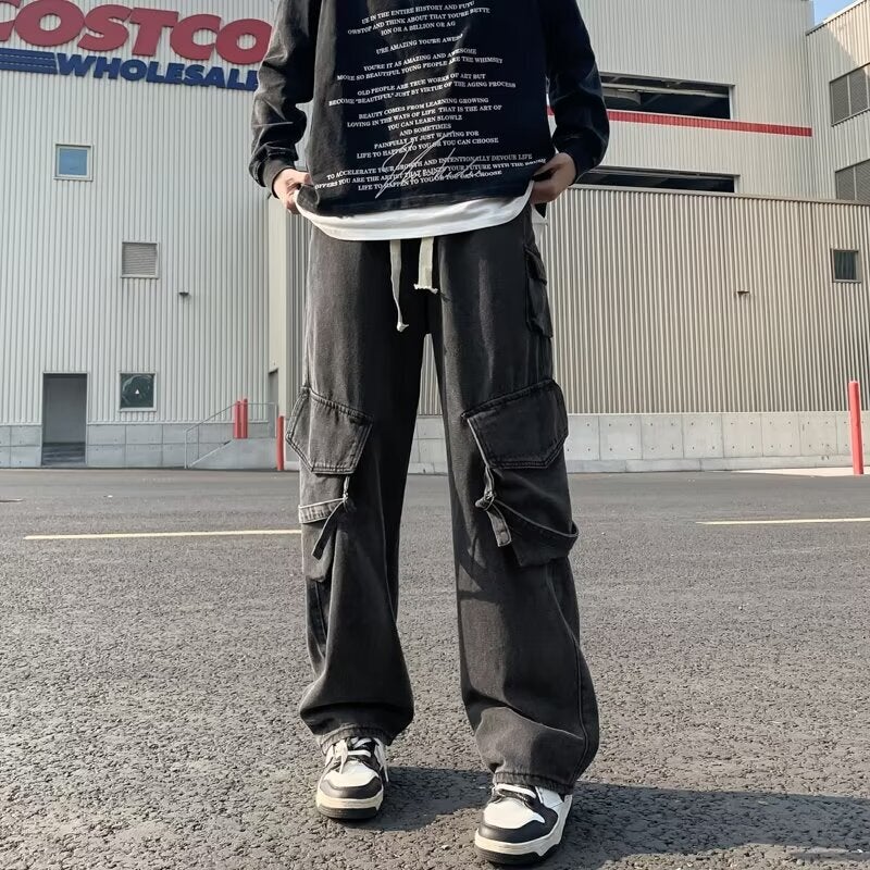 Unisex Classic Denim Jeans Loose Fit Daily Outdoor Wear - Image 3