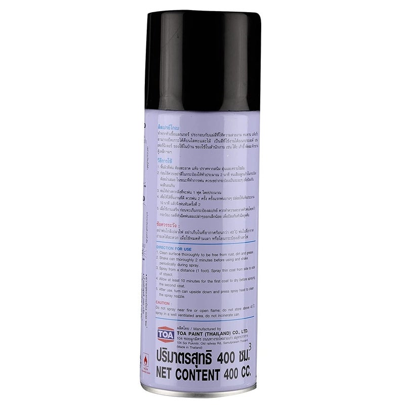 Oasis Kobe Acrylic Spray Paint – Fast Dry Multipurpose Spray For Metal, Wood, Walls, Automobiles, Art & Craft, DIY Projects – 400ML (Black) - Image 2