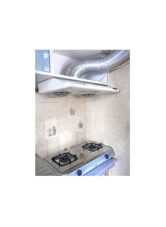 Shams 5 meter vent for kitchen hood - vent for stove chimney - 5 inches - flexible 5 inch made of thermally expandable aluminum with thermal adhesive roller and circular vent with button  - Image 5