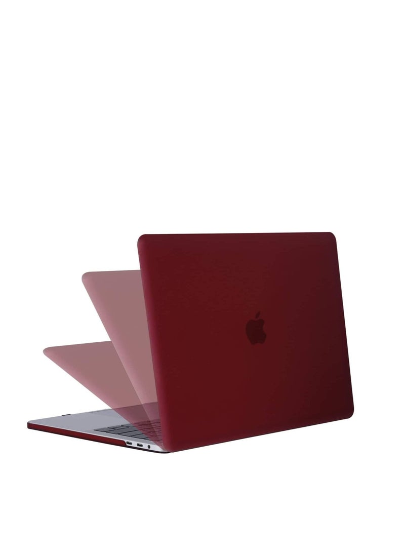RDN - MacBook Air 13 Inch Case A1466 A1369 Smooth Softtouch Plastic Matte Cover With Screen Protector Hard Shell Wine Red - Image 1