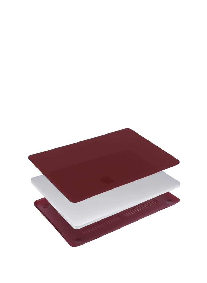 RDN - MacBook Air 13 Inch Case A1466 A1369 Smooth Softtouch Plastic Matte Cover With Screen Protector Hard Shell Wine Red - Image 1