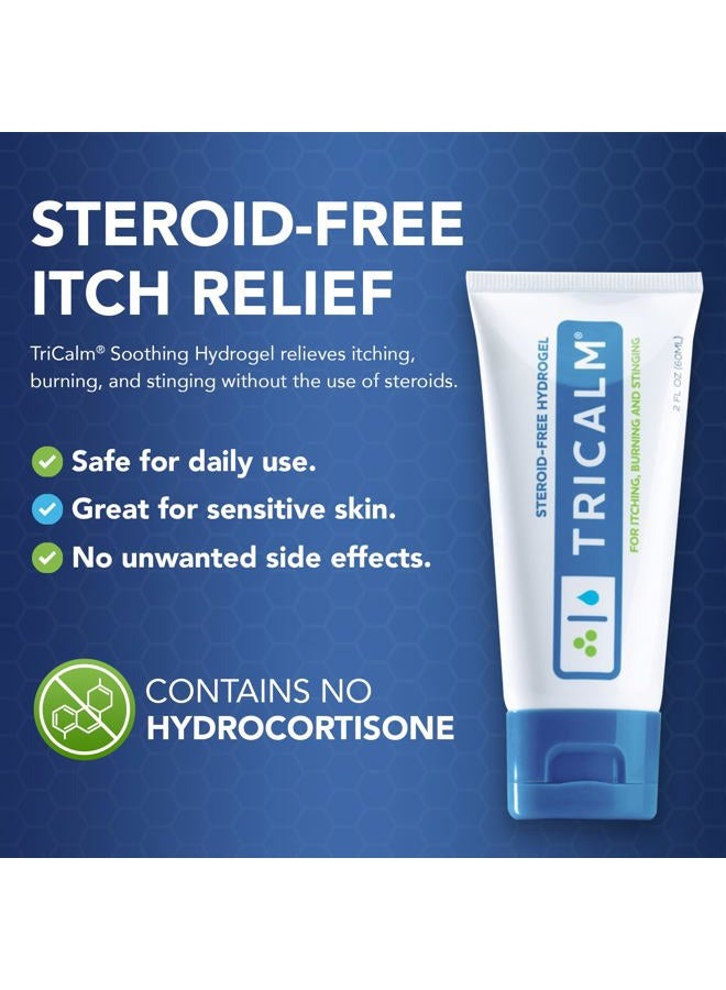 TriCalm Soothing Steroid Free Anti Itch Hydrogel For Bug Bites Eczema And More Contains No Hydrocortisone Fluid 2 Ounce Multi - Image 2