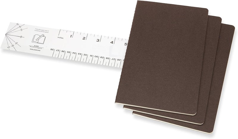 Cahier Journal, Soft Cover, Large (5" x 8.25") Plain/Blank, Coffee Brown, 80 Pages (Set of 3) - Image 3