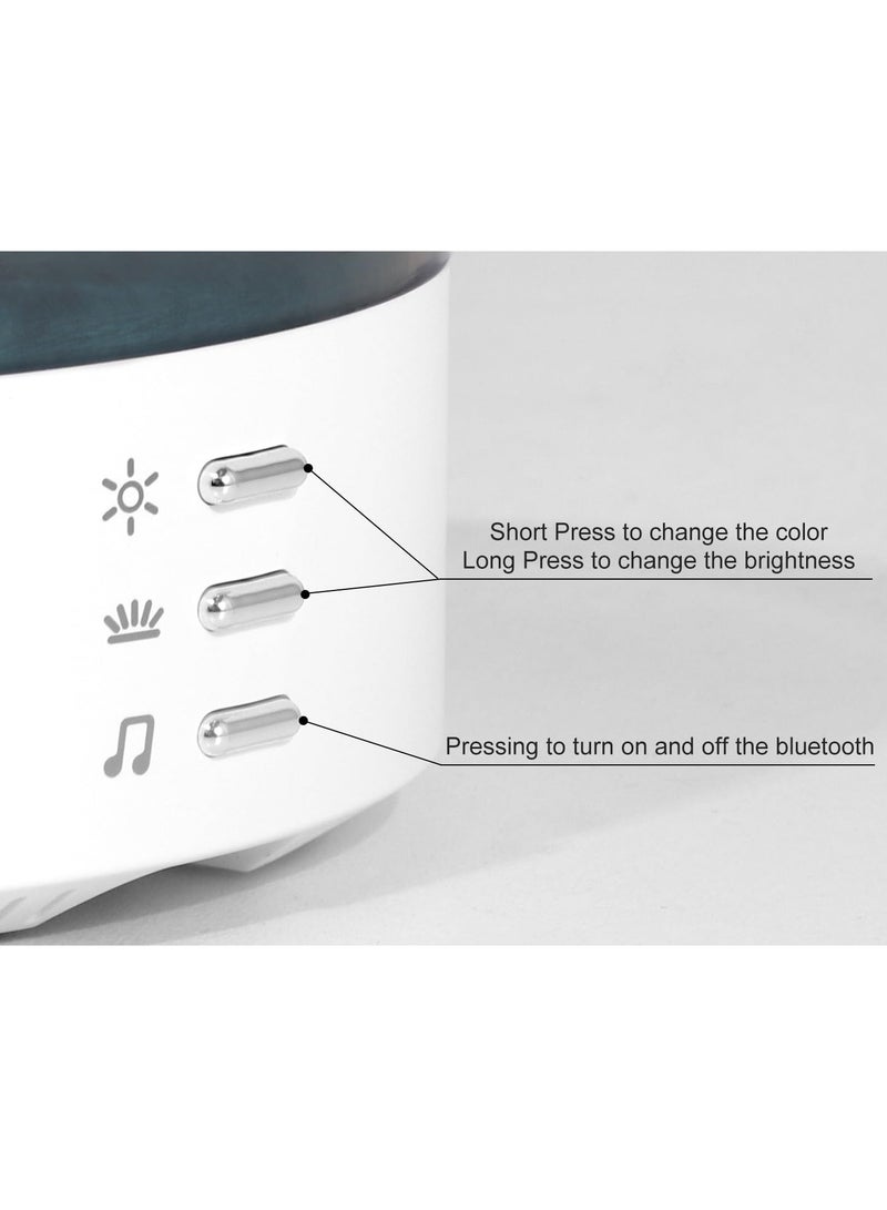 KASTWAVE Touch Bedside Table Lamp,Cool Night Light with Bluetooth Speaker，Dimmable Night Light for Kids,Moon Lamp,Cordless Lamp for Bedroom/Baby Nursery/Bathroom/Hallways/Living Room. - Image 3