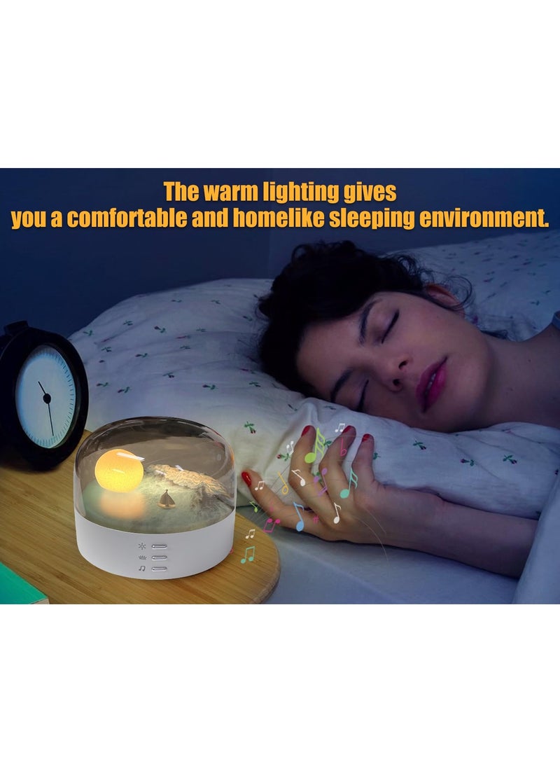 KASTWAVE Touch Bedside Table Lamp,Cool Night Light with Bluetooth Speaker，Dimmable Night Light for Kids,Moon Lamp,Cordless Lamp for Bedroom/Baby Nursery/Bathroom/Hallways/Living Room. - Image 5