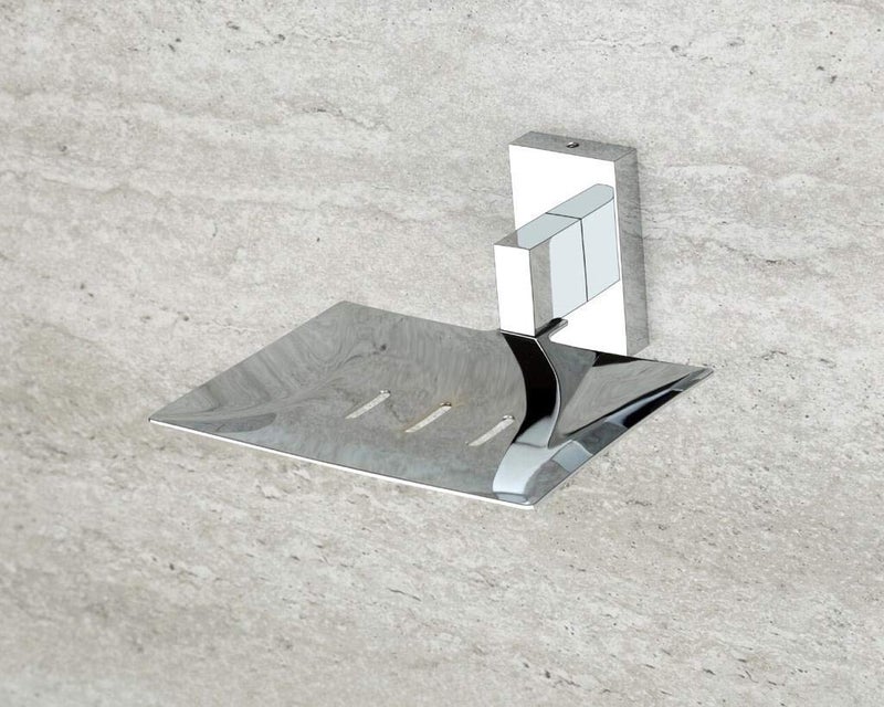 Frap Stainless Steel 304 Grade Bathroom Soap Holder/Soap Stand/Soap Dish for Bathroom/Bathroom Accessories(Chrome Finish) Square Single Soap Holder (Pack of 2 Silver) - Made in India - Image 2
