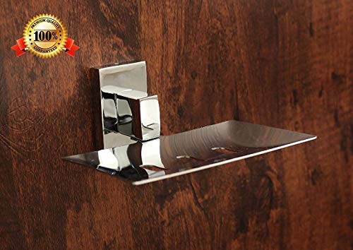 Frap Stainless Steel 304 Grade Bathroom Soap Holder/Soap Stand/Soap Dish for Bathroom/Bathroom Accessories(Chrome Finish) Square Single Soap Holder (Pack of 2 Silver) - Made in India - Image 3
