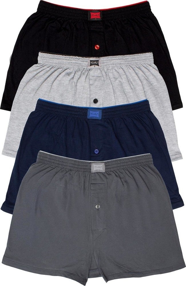 Tutku Men Combed Cotton Plain Boxer 4 Colors 4-Pack - Image 1