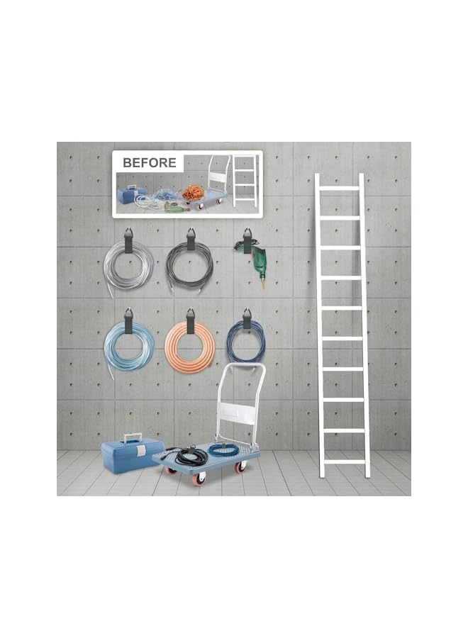 PROMASS 4 PCS Extension Cord Holder Organizer, Extension Cord Hanger for Garage Organization and Storage, 40cm Heavy Duty Storage Strap for Extension Cord within 100ft - Image 3