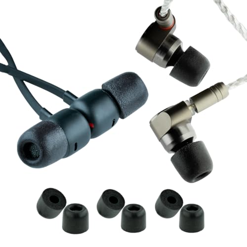 COMPLY كومبلاي 400 سلسلة النواة | نصائح أذن بديلة من رغوة الذاكرة لسماعات كامبفاير أوديو، سينهايزر، والمزيد | عزل صوت ممتاز، راحة قصوى، ملاءمة آمنة | أسود (S/M/L) (3 أزواج) - Image 1