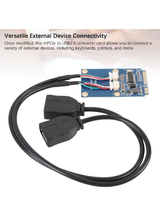 MPCIE to USB Adapter High Speed Data Transmission MPCIE to USB 2.0 Expansion Card for Laptop - Image 4