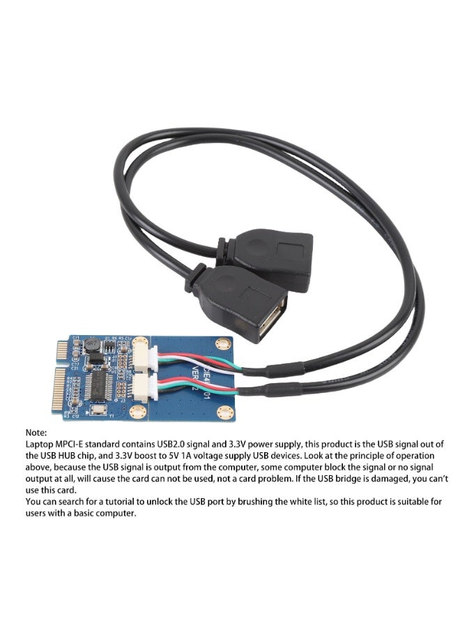 MPCIE to USB Adapter High Speed Data Transmission MPCIE to USB 2.0 Expansion Card for Laptop - Image 3