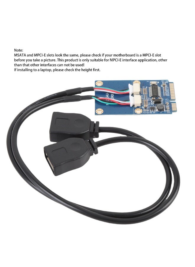 MPCIE to USB Adapter High Speed Data Transmission MPCIE to USB 2.0 Expansion Card for Laptop - Image 5