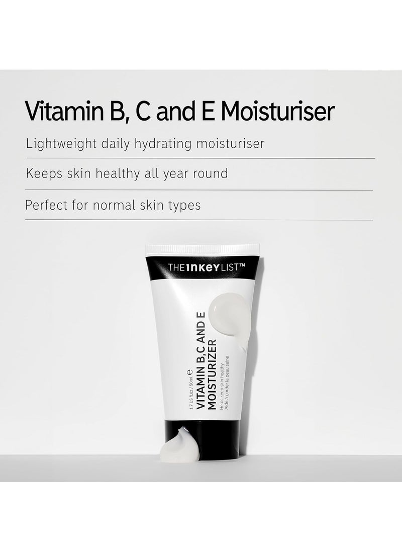 The INKEY List Vitamin B, C and E Lightweight Daily Face Moisturiser to Keep Skin Healthy 50ml