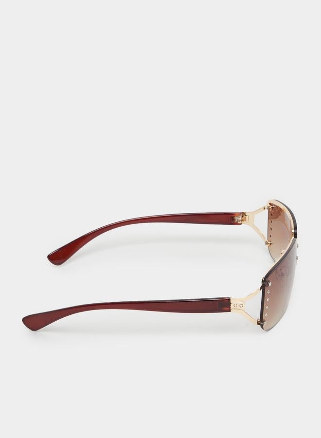 Styli Rimless Rectangle Sunglasses - Image 4