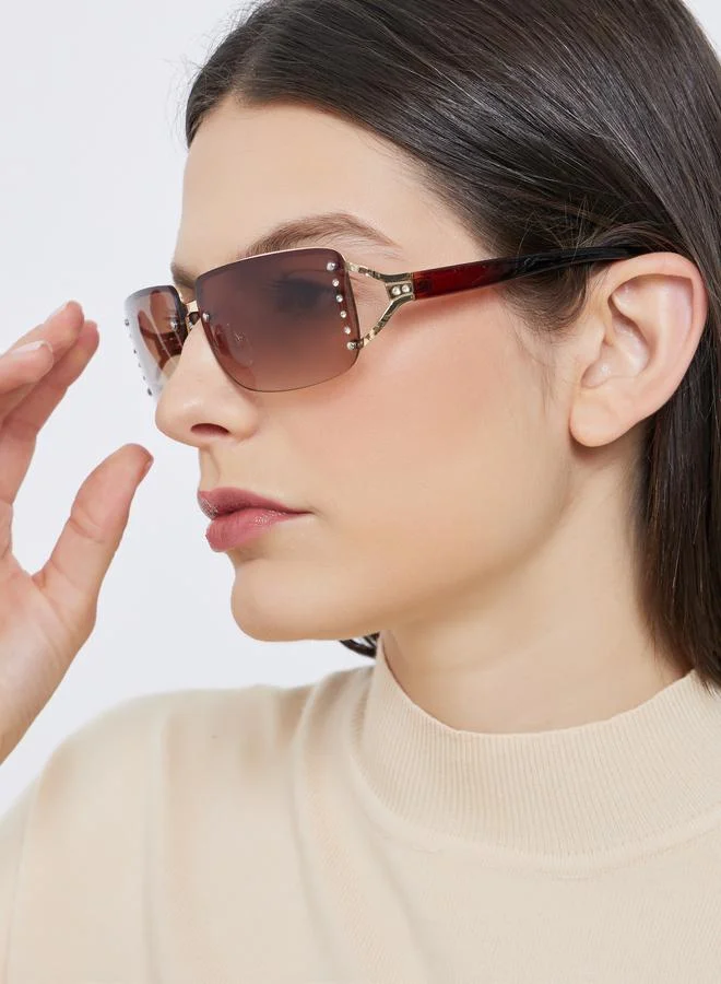 Styli Styli Rimless Rectangle Sunglasses