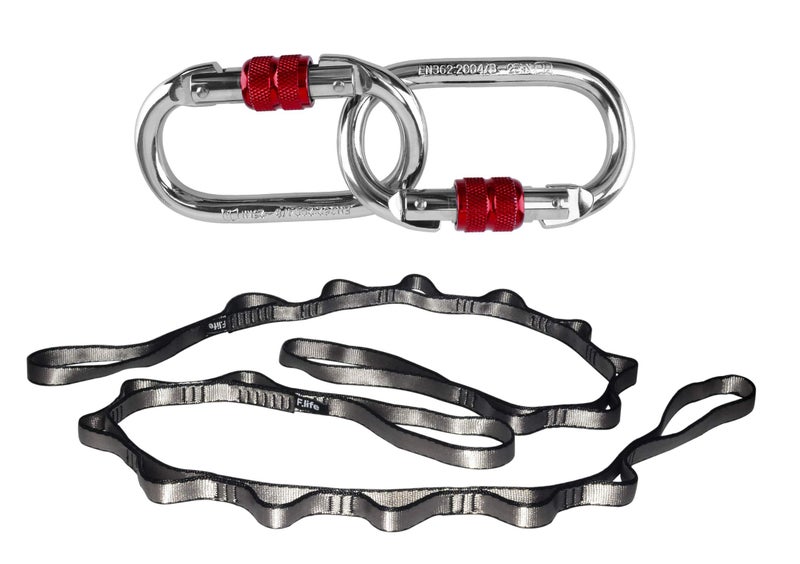 Flife F.Life Aerial Yoga Hammock Hardware kit Height Adjustment Daisy Chain 3ft and 2X Carabiners for Yoga Trapeze Tree Swing Rigging Accessory - Image 5