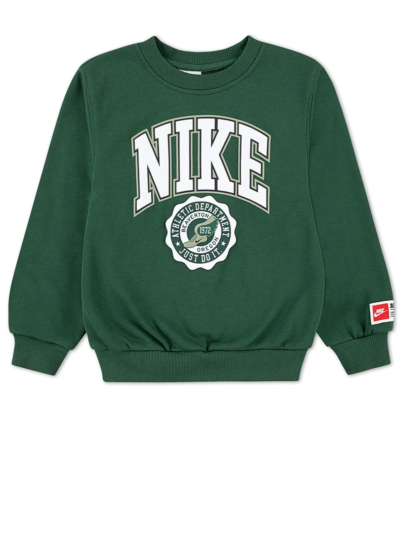 نايكي Kids Boys Nsw P.E. Graphic Crew Sweatshirt