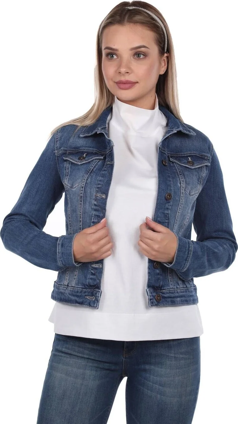 باني جينز Pocket Detailed Women's Jean Jacket