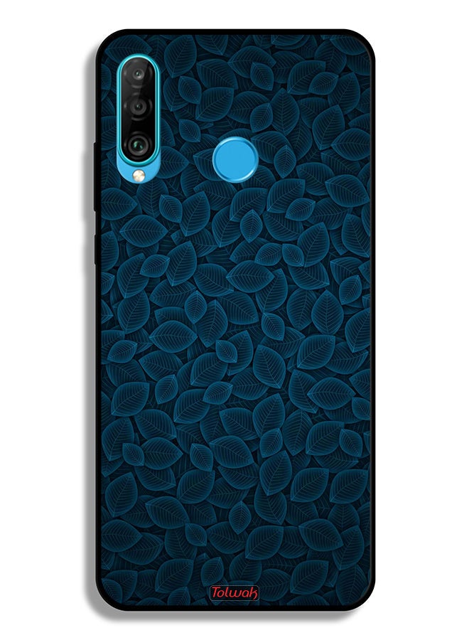 Tolwak Huawei P30 lite Protective Case Cover Digital Art Leaves Pattern - Image 2