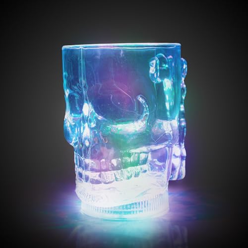 Fun Central Light Up Skull Mug with Multifunction LED  20oz