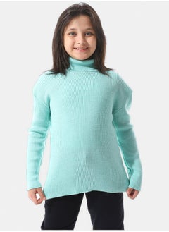 Andora Turtle Neck Ribbed Girls Pullover  - Image 2